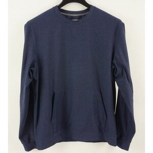 Outdoor Voices Men's Small Blue Lightweight Stretch Kangaroo Crew‎ Sweatshirt